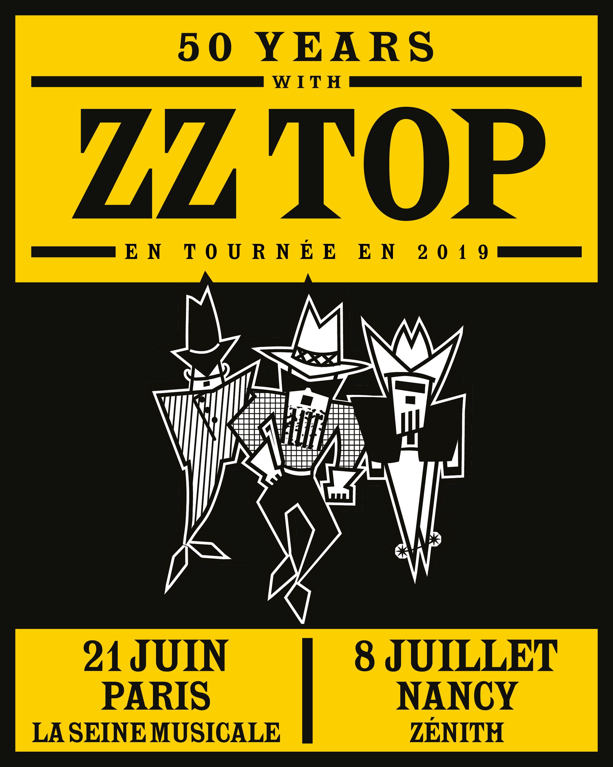 ZZ Top en concert à Paris et en tournée 2019